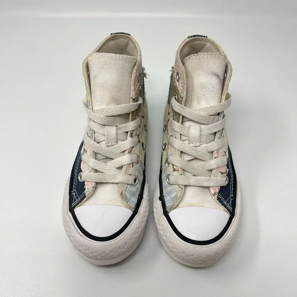 Converse High Top Picnic Patchwork Lace Up Sneaker Shoes Youth Toddler Size 11
